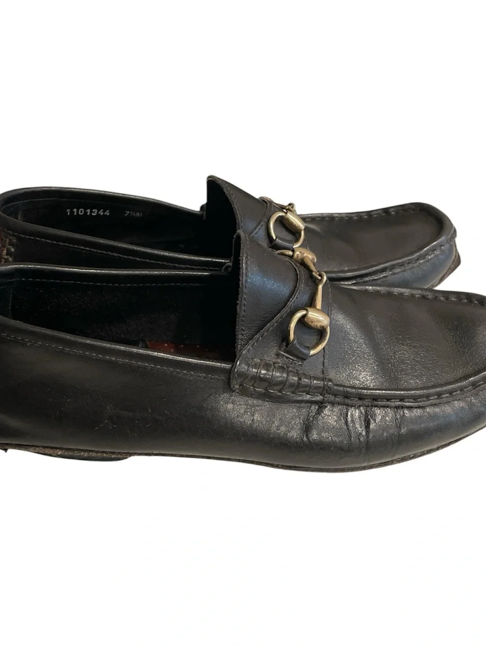 Gucci Horsebit Loafers Driver Mens size 7.5 with Gold Hardware